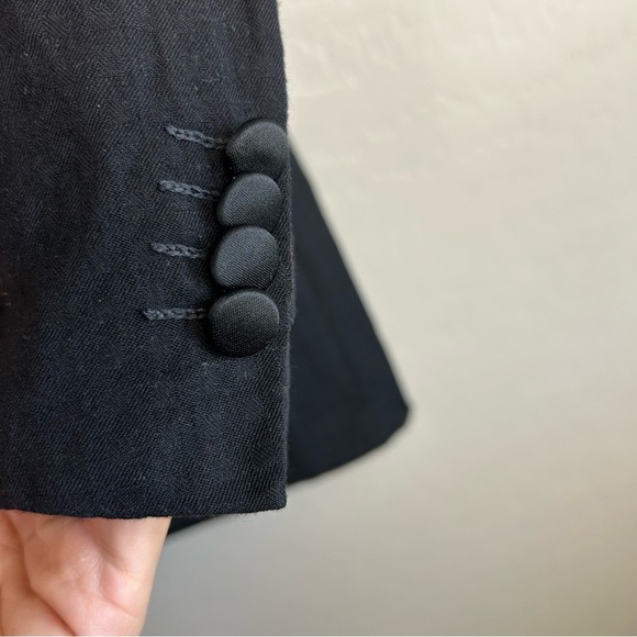 Z Zegna 100% Wool Black Blazer Sport Jacket 46 L check plaid - Picture 6 of 10